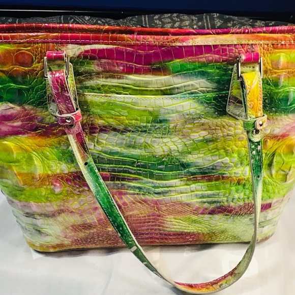 Brahmin Multicolor Croc-Embossed Tote - Picture 7 of 8